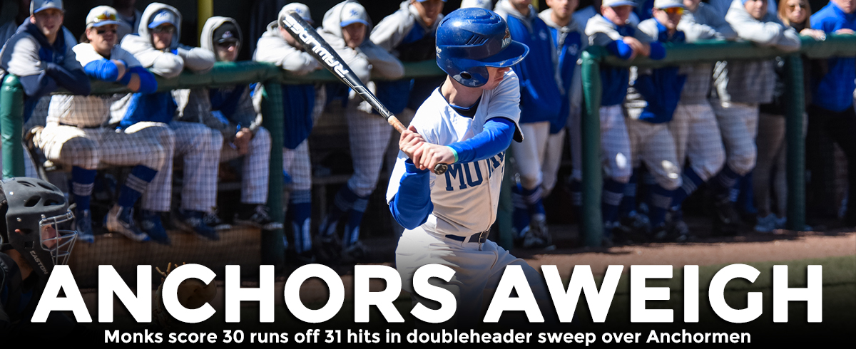 Monks Score 30 Runs off 31 Hits in Doubleheader Sweep over Anchormen