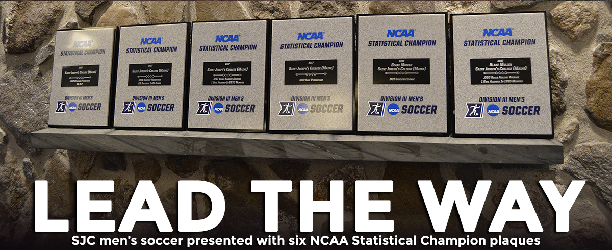 Men's Soccer Team Presented with NCAA Statistical Championship Plaques