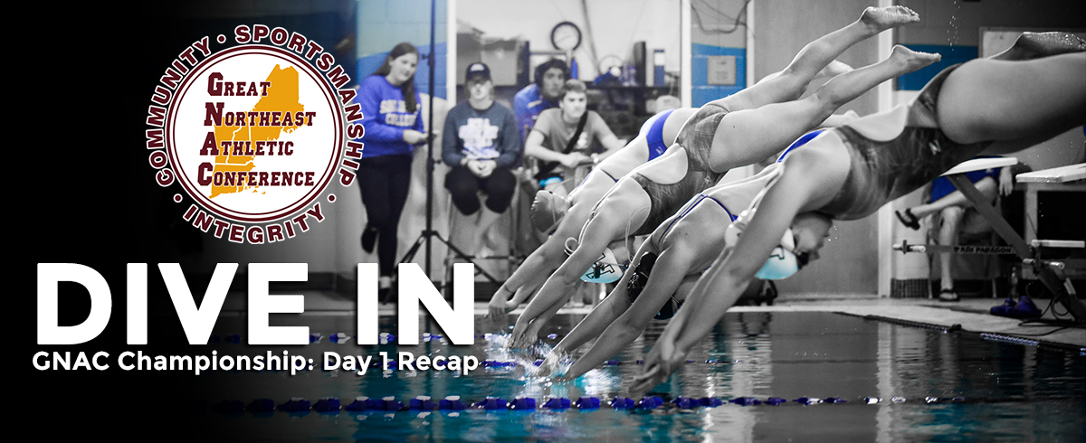 GNAC Swimming & Diving Championship: Day One Recap