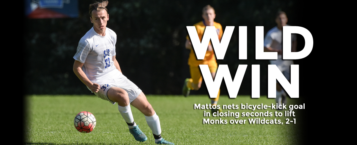 Mattos Bicycle Kick Lifts Monks to 2-1 Win over Wildcats