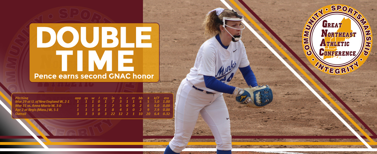 Pence Claims Second GNAC Weekly Honor