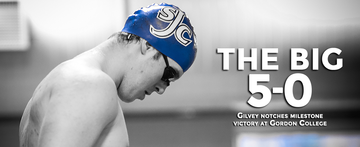 Gilvey Becomes First SJC Men's Swimmer to Record 50 Individual Wins