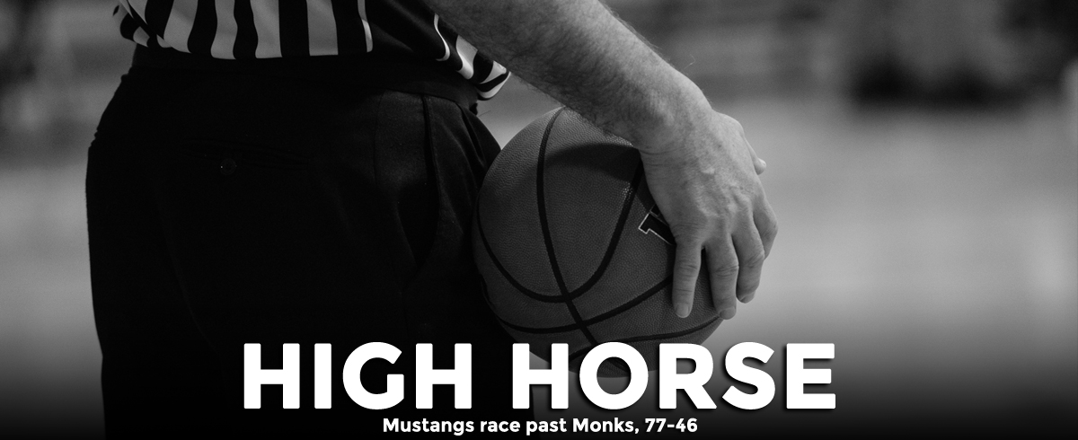 Mustangs Race Past Monks, 77-46