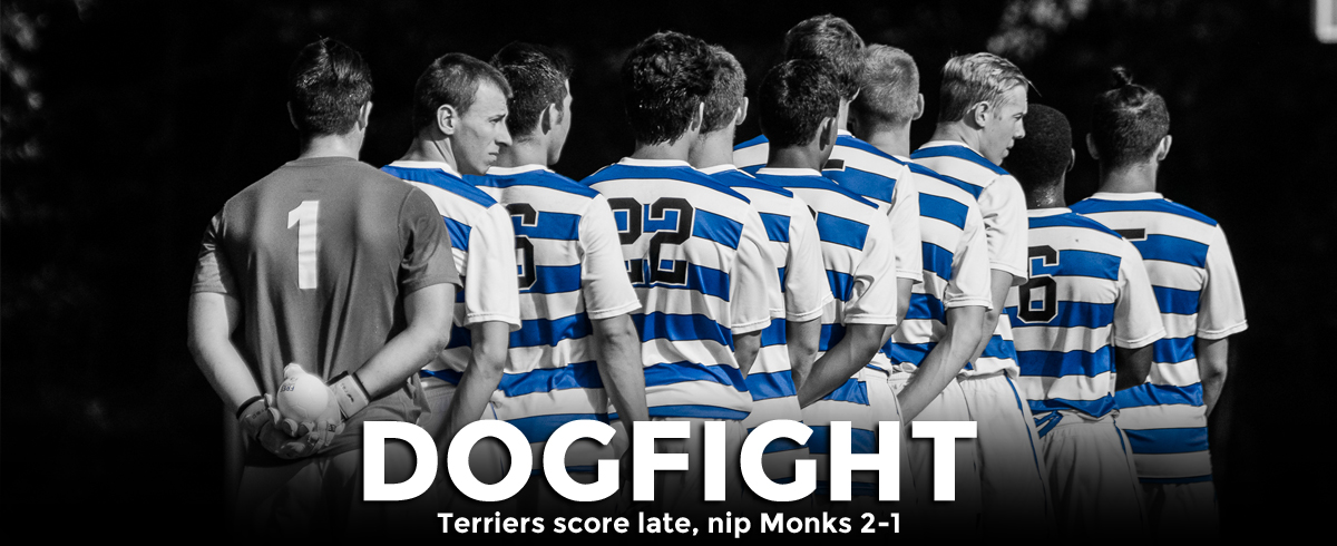 Terriers Score Late, Nip Monks 2-1