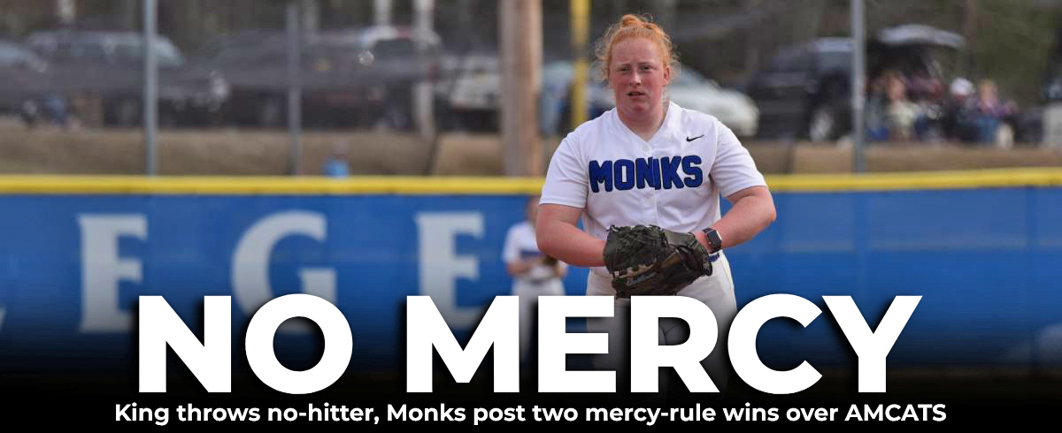 King Throws No-Hitter, Monks Sweep AMCATS, 8-0 & 9-0