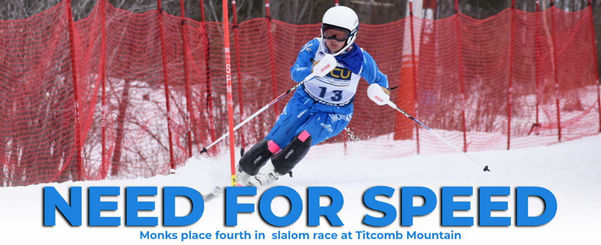 Monks Place Fourth in Slalom Race at Titcomb Mountain