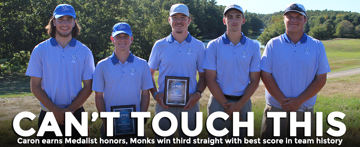 Caron's Medalist Effort Leads Monks to Historic Finish, UNE Invite Title
