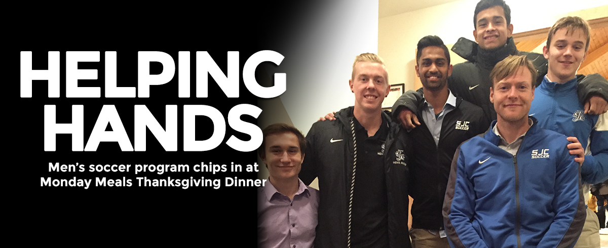 SJC Soccer Team Chips in at Monday Meals Thanksgiving Dinner