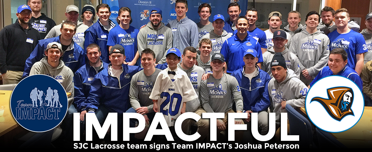Monks Lacrosse Signs Team IMPACT's Joshua Peterson