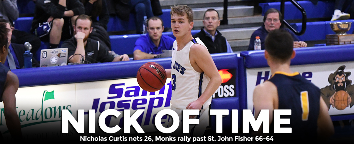 Curtis Nets 26, Monks Rally Past St. John Fisher, 66-64