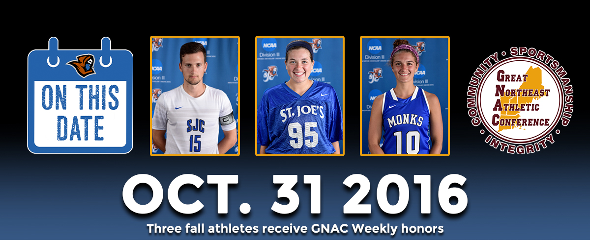 ON THIS DATE: Three Fall Athletes Receive GNAC Weekly Honors