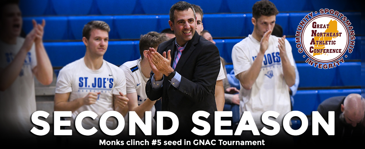 Monks Clinch #5 Seed in GNAC Men's Basketball Tournament