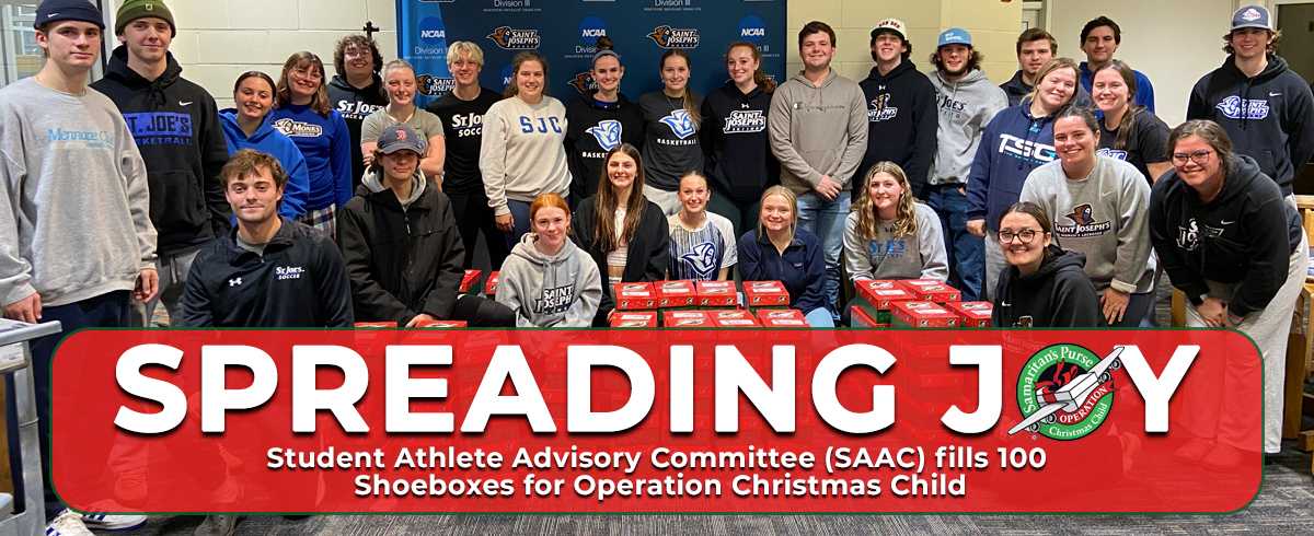 Student Athlete Advisory Committee (SAAC) fills 100 shoeboxes for Operation Christmas Child