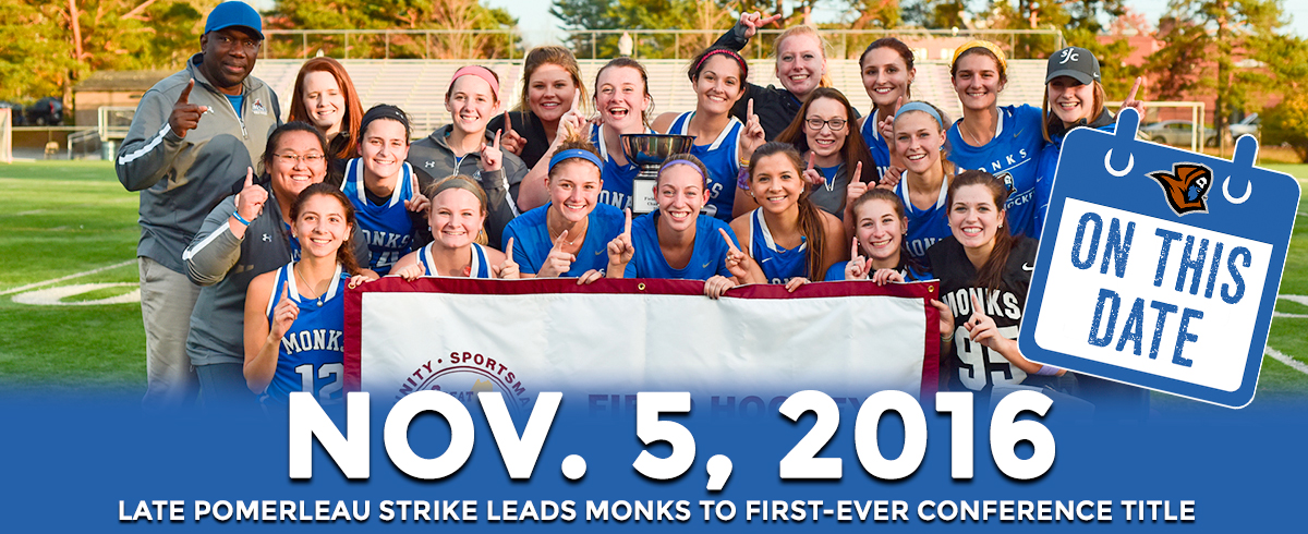 ON THIS DATE - LATE POMERLEAU STRIKE LEADS MONKS TO FIRST-EVER CONFERENCE TITLE