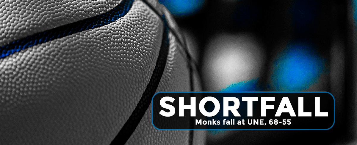 Monks Fall at UNE, 68-55