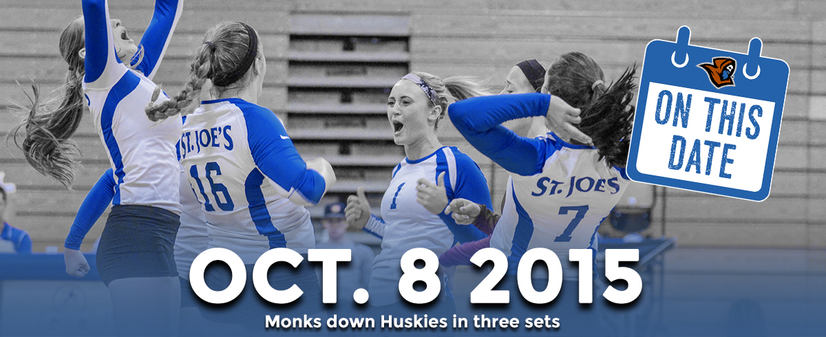ON THIS DATE: Monks Down Huskies in Three Sets