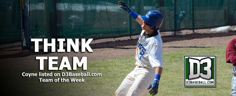 Coyne Collects D3Baseball.com Team of the Week honors
