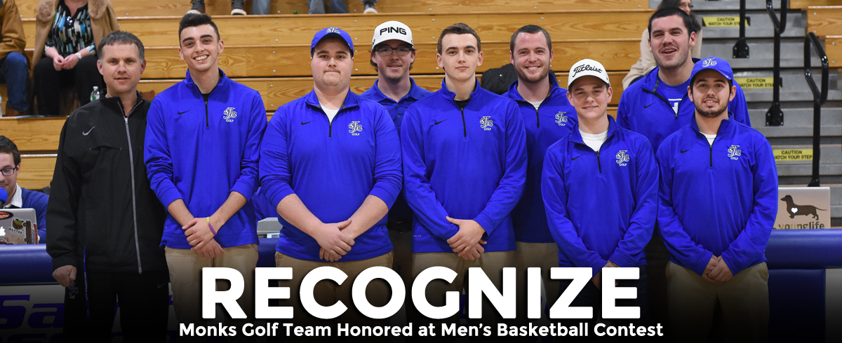 2015 SJC Golf Team Honored at Men's Basketball Contest