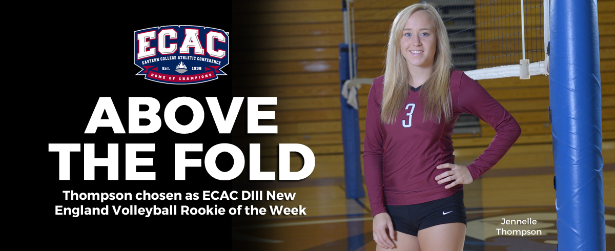Thompson Selected as ECAC DIII New England Rookie of the Week