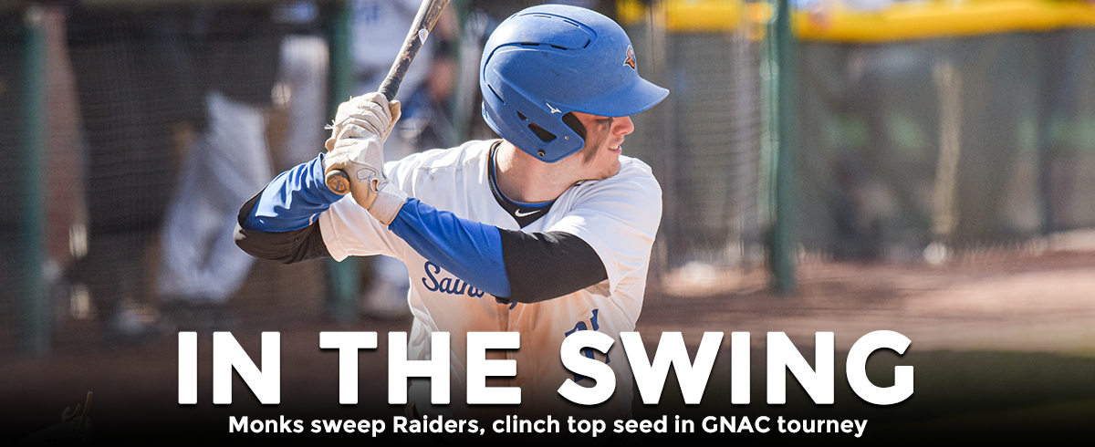 Monks Sweep Raiders, Clinch Top Seed in GNAC Tourney