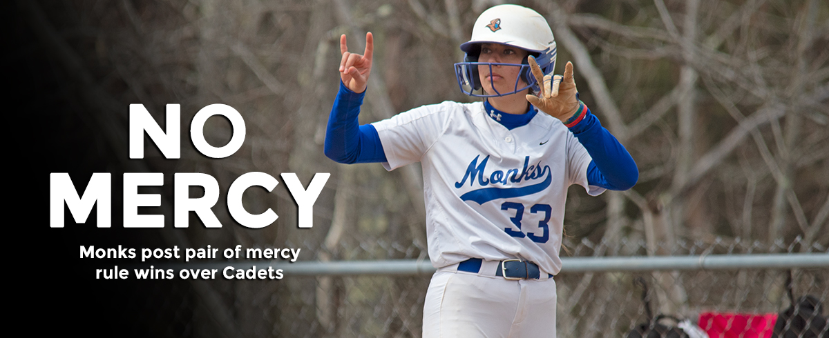 Monks Post Pair of Mercy Rule Wins Over Cadets, 10-0 & 9-1