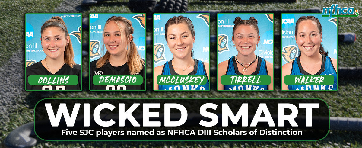 Five Monks Named as NFHCA Division III Scholars of Distinction
