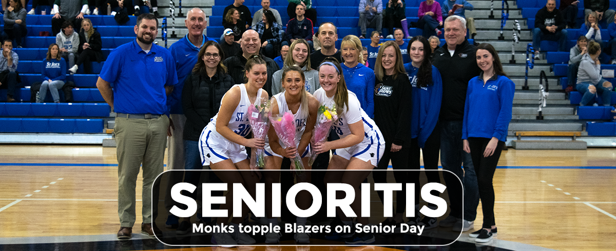 Monks Fire Past Blazers on Senior Day, 78-51